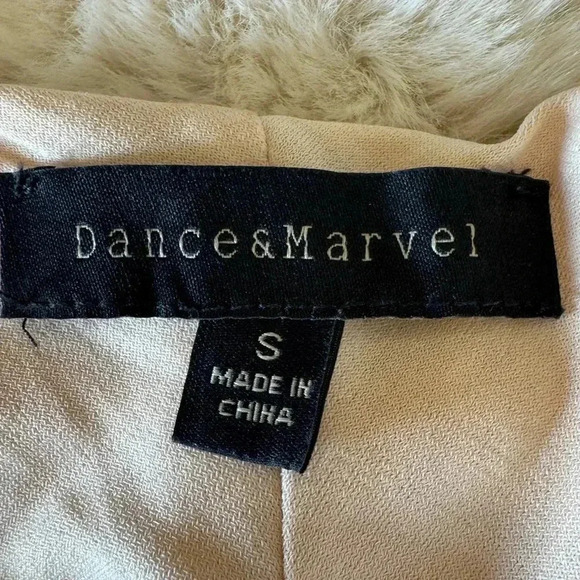 Dance and Marcel cream bodycon cape dress with slit size small - Picture 15 of 16